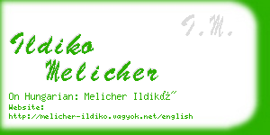 ildiko melicher business card
